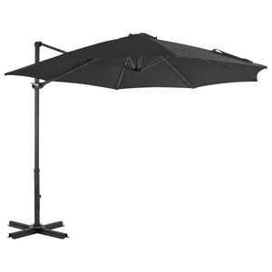 vidaXL Aurinkovarjo cantilever alumiinitolpalla 300 cm antrasiitti