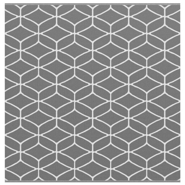 vidaXL Ulkokäyttöön tarkoitettu matto ARAKIL harmaa ja valkoinen