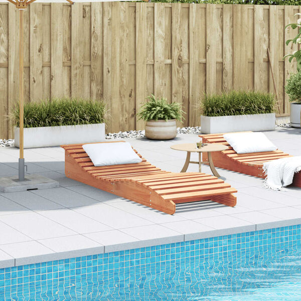 vidaXL Aurinkotuoli vahanruskea 205x60x31,5 cm täysi mänty