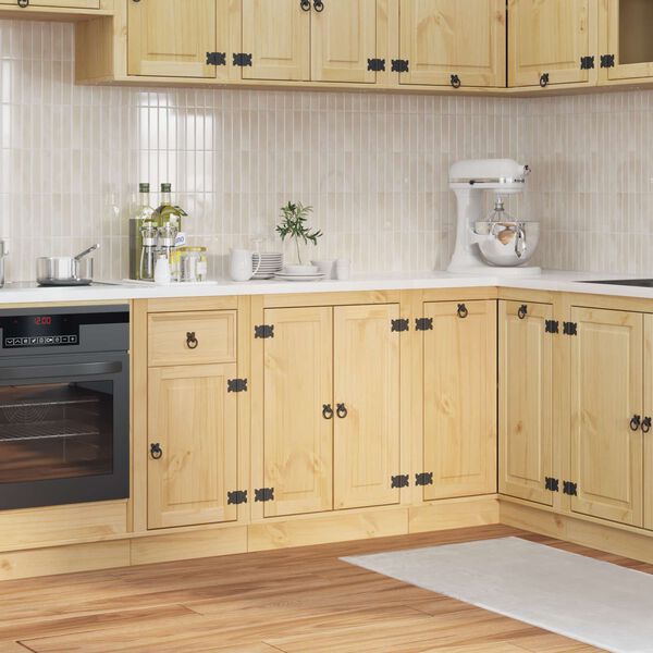 vidaXL Kaappi SKI Hunaja Ruskea 60 x 46 x 81,5 cm Massiivinen m&auml;nty