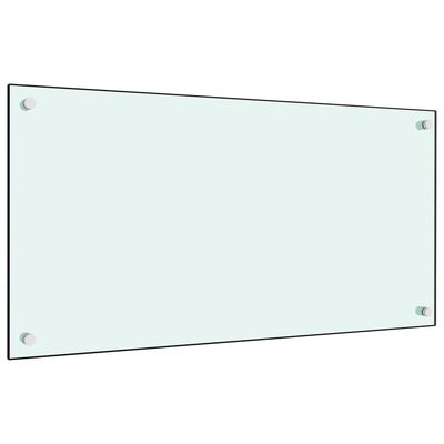 vidaXL Keittiön roiskesuoja valkoinen 80x40 cm karkaistu lasi