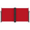 vidaXL Sisäänvedettävä sivumarkiisi punainen 120x1200 cm
