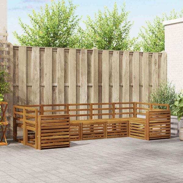 vidaXL Sohvasarjat 7 pcs Luonnollinen Tihe&auml; akasiapuu