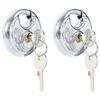 vidaXL Discus-lukot avaimilla 2 kpl Hopea 6 x 2.3 x 6 cm