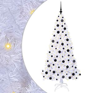 vidaXL Tekojoulukuusi 300 LED-valoilla Valkoinen 180 cm PVC ja ter&auml;s