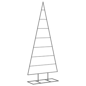 vidaXL Metallinen joulukuusi koristeeksi musta 150 cm