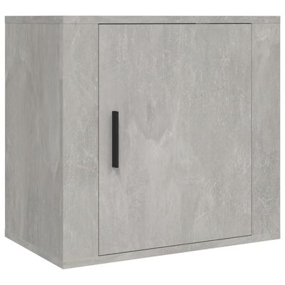 vidaXL Seinäkiinnitettävä yöpöytä betoninharmaa 50x30x47 cm