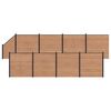 vidaXL Aidat Setti 9 kpl 1484 x 186 cm WPC ja alumiini Ruskea
