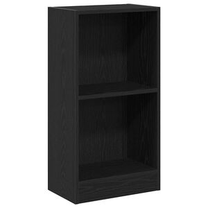 vidaXL Kirjahylly musta tammi 40x24x76 cm tekninen puu