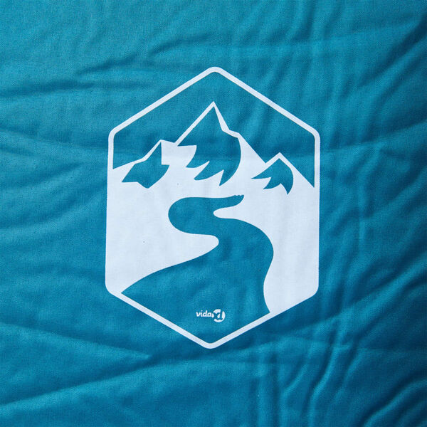 vidaXL Itsetäyttyvä retkeilypatja tyynyllä 1 hengelle turkoosi