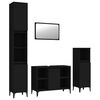 vidaXL 4-osainen Kylpyhuonekalustesarja musta tekninen puu