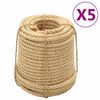 vidaXL Sisalk&ouml;ydet 5 kpl 20 mm 100 m