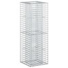 vidaXL Gabion Kohotettu Peti 50 x 50 x 150 cm Galvanoitu ter&auml;s Hopea