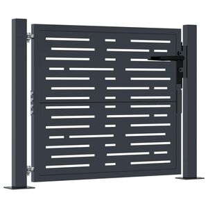 vidaXL Puutarhan portti antrasiitti 100x75 cm ter&auml;s neli&ouml;nmuotoinen
