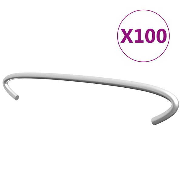 vidaXL Kivikorien koukut 100 kpl galvanoitu teräs 15 cm
