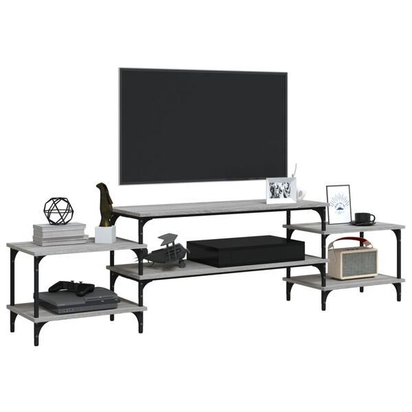 vidaXL TV-taso harmaa Sonoma 197x35x52 cm tekninen puu