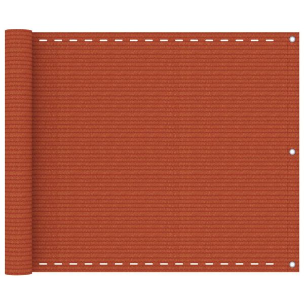 vidaXL Parvekkeen suoja oranssi 75x500 cm HDPE