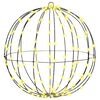 vidaXL Pallo 320 LED-valoilla 2 pcs L&auml;mmin valkoinen 50 cm Metalli