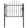 vidaXL Aitausportti ASTEN 100 x 75 cm Metalli Musta Lukittava