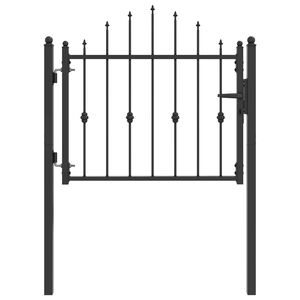 vidaXL Aitausportti ASTEN 100 x 75 cm Metalli Musta Lukittava