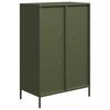 vidaXL Highboard Oliivinvihreä 68x39x103,5 cm Teräs