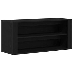 vidaXL Kenk&auml;penkki musta tammi 100x35x45 cm keinopuu
