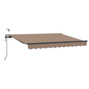 vidaXL Vedett&auml;v&auml; markiisi Taupe 400 &times; 350 cm Polyesteri
