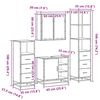 vidaXL 4-osainen Kylpyhuonekalustesarja sonoma-tammi tekninen puu