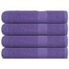 vidaXL Pyyhkeet 4 kpl FROGN violetti 100x200 cm 100 % puuvillaa