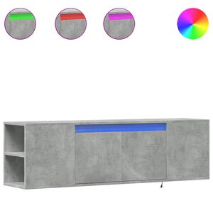 vidaXL TV-sein&auml;kaappi LED-valoilla betoninharmaa 135x31x39,5 cm