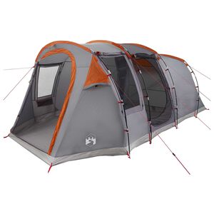 vidaXL Tunneliteltta 505 x 330 x 204 cm Harmaa ja oranssi