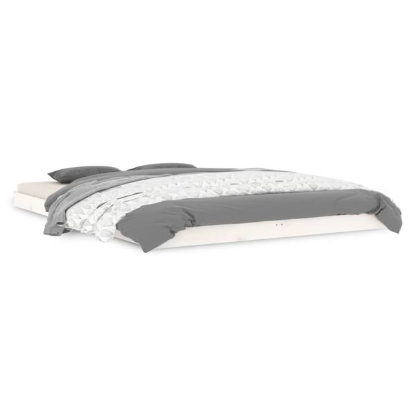 vidaXL S&auml;ngynrunko valkoinen 140x200 cm t&auml;ysi m&auml;nty