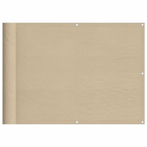 vidaXL Parvekesuoja beige 75x700 cm 100% polyesteri Oxford kangas