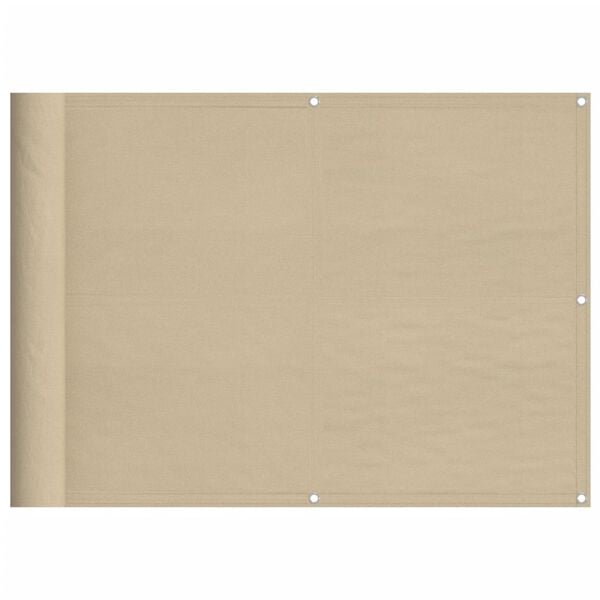 vidaXL Parvekesuoja beige 75x700 cm 100% polyesteri Oxford kangas