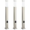 vidaXL Pollarivalaisimet pistorasialla 3 kpl 80 cm ruostumaton ter&auml;s IP44