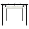 vidaXL Pergola sisäänvedettävällä katolla kermanvalkoinen 3x3 m teräs
