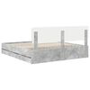 vidaXL S&auml;ngyn runko Betoni Harmaa 6FT Super King Size K&auml;sitelty puu
