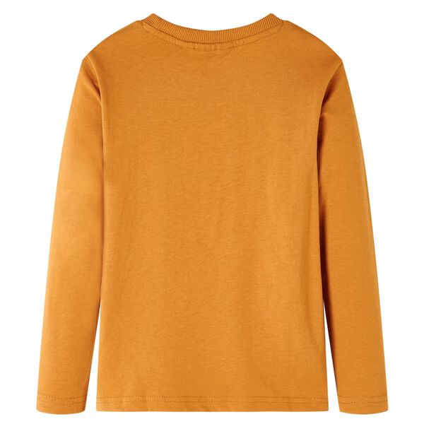 Lasten pitk&auml;hihainen T-paita tumma okra 104