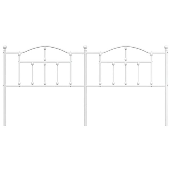 vidaXL Metallinen vaihtop&auml;&auml;ty valkoinen 193 cm