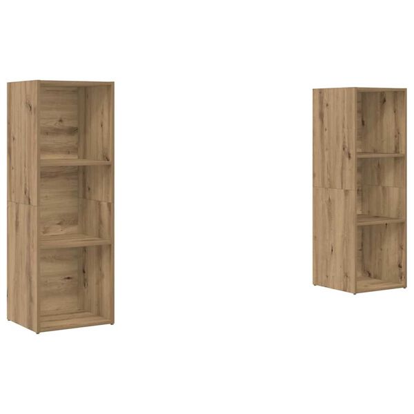 vidaXL TV-tasosetti 2 pcs Artisan tammi 107 x 35 x 37 cm Tekninen puu