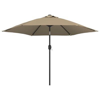 vidaXL Aurinkovarjo metallirunko 300 cm harmaanruskea