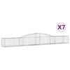 vidaXL Kaarevat kivikorit 7 kpl 400x50x40/60 cm galvanoitu rauta