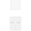 vidaXL 2-osainen kylpyhuoneen kalustesarja valkoinen lastulevy
