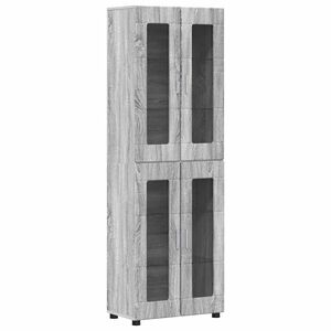 vidaXL Korkea kaappi FLORIN 60 x 35 x 182 cm Harmaa Sonoma