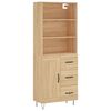 vidaXL Kaappi Sonoma tammi 69,5x34x180 cm tekninen puu