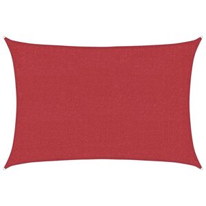vidaXL Aurinkopurje 160 g/m&sup2; punainen 3x4 m HDPE