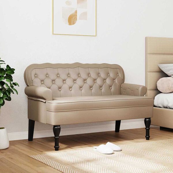 vidaXL Chesterfield Penkki Cappuccino 119,5 x 64,5 x 75 cm
