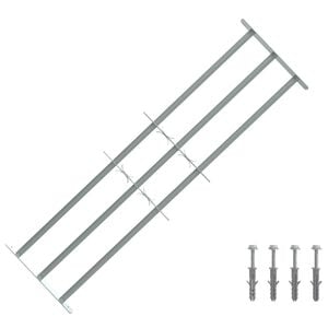 vidaXL Ikkunoiden turvaverkko 3 ristikkopalkilla 3 pcs 930-1740 mm