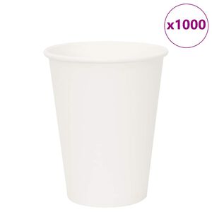 vidaXL Paperiset kahvikupit 1000 kpl 12oz 300ml Valkoinen