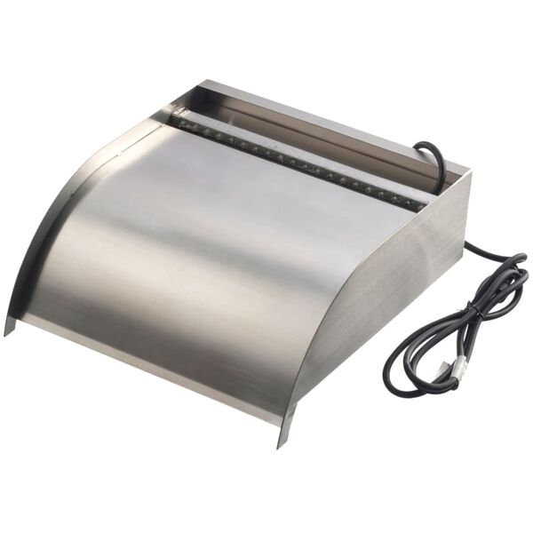 Ubbink Vesiputouslevy Nevada 30 cm LED-valolla ruostumaton ter&auml;s